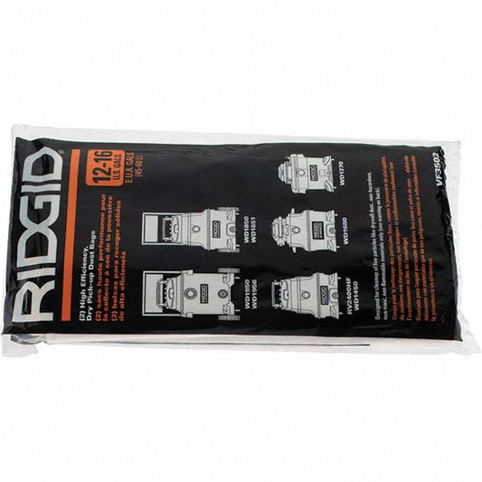Ridgid 23743 Vacuum Cleaner Bags Bag Type Disposable Filter Bag  Pickup Type Dry Pickup  Compatible Vacuum Type Canister Vacuum  Compatible Vacuum Capacity 16gal (US)  Material Paper  Reusability Disposable