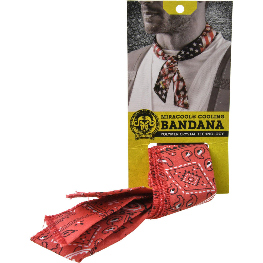 OccuNomix 940-CRD Cooling Bandana Size Universal, Red, No Slimy Feel & Triple Washed