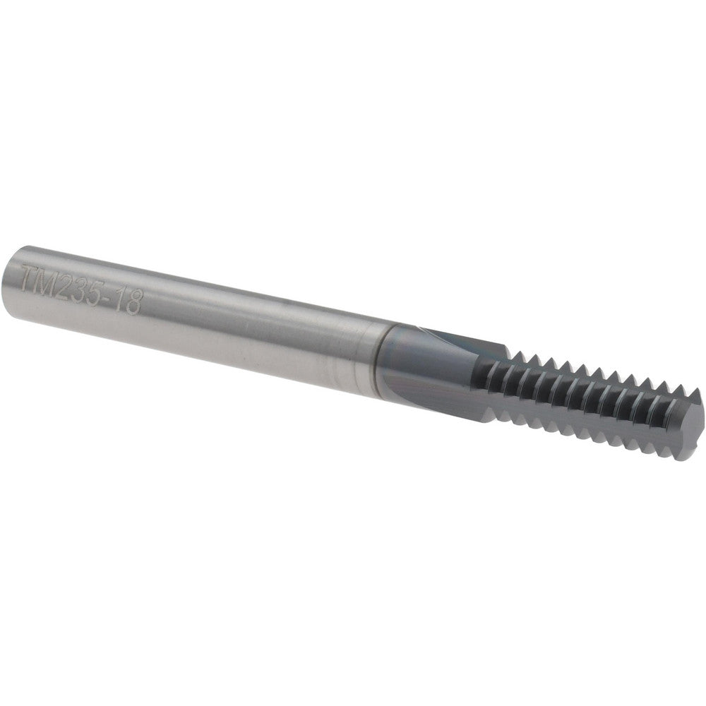 Scientific Cutting Tools, Inc. TM235-18A Straight Flute Thread Mill 5/16-18, Internal, 3 Flutes, 1/4" Shank Dia, Solid Carbide