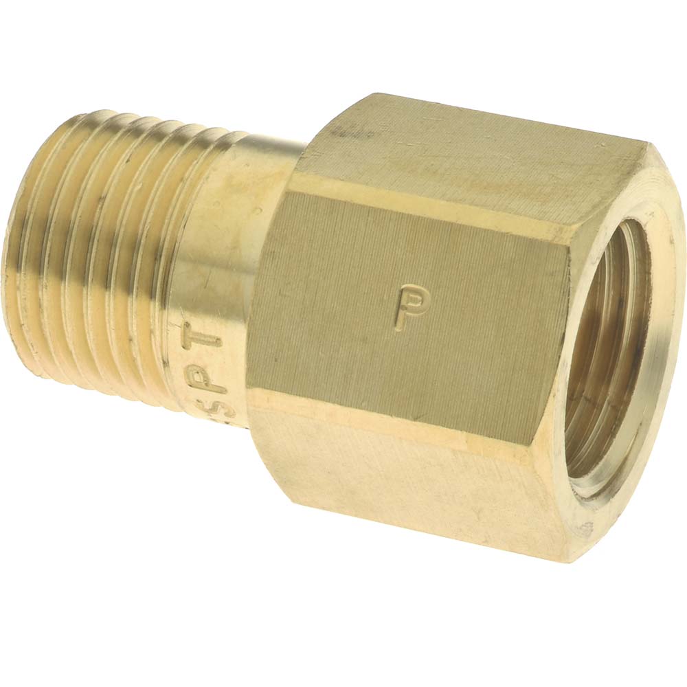 Parker X1/2F3HG-B Industrial Pipe Adapter 1/2" Female Thread, 1/2" Male Thread, MBSPT x FNPTF
