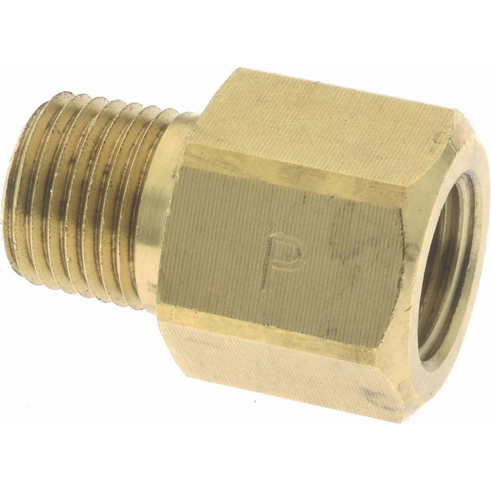 Parker X1/8FHG4-B Industrial Pipe Adapter 1/8" Female Thread, 1/8" Male Thread, MNPTF x FBSPP