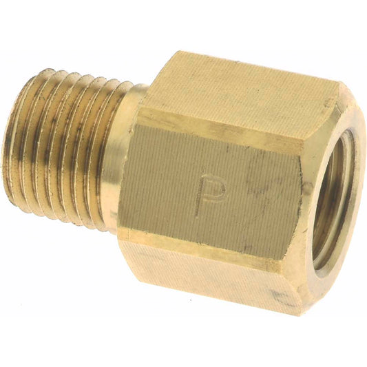 Parker X1/8FHG4-B Industrial Pipe Adapter 1/8" Female Thread, 1/8" Male Thread, MNPTF x FBSPP