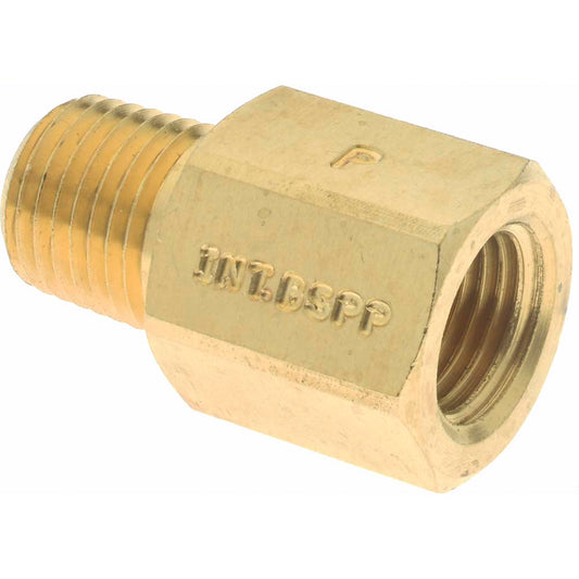 Parker X1/4FHG4-B Industrial Pipe Adapter 1/4" Female Thread, 1/4" Male Thread, MNPTF x FBSPP
