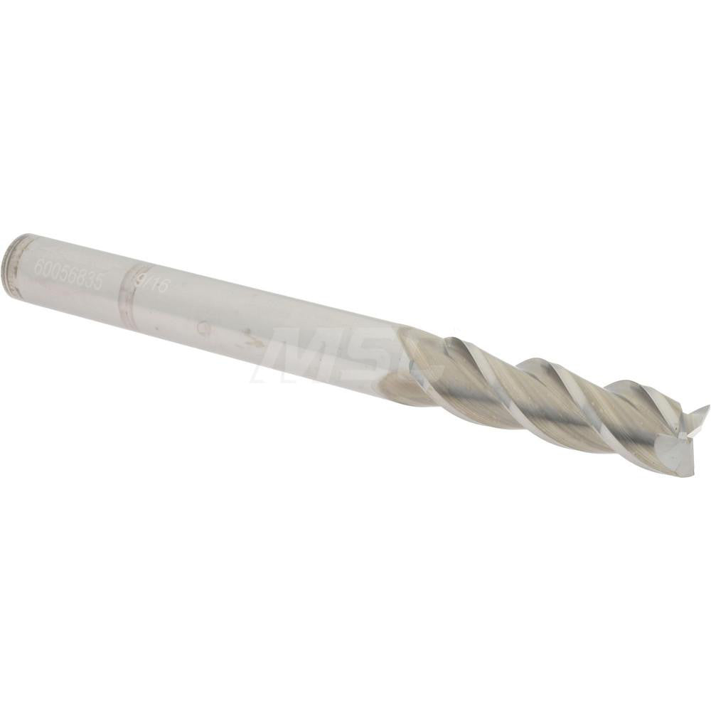 Accupro 60056835 Square End Mill 9/16'' Dia, 2'' LOC, 9/16'' Shank Dia, 6'' OAL, 3 Flutes, Solid Carbide
