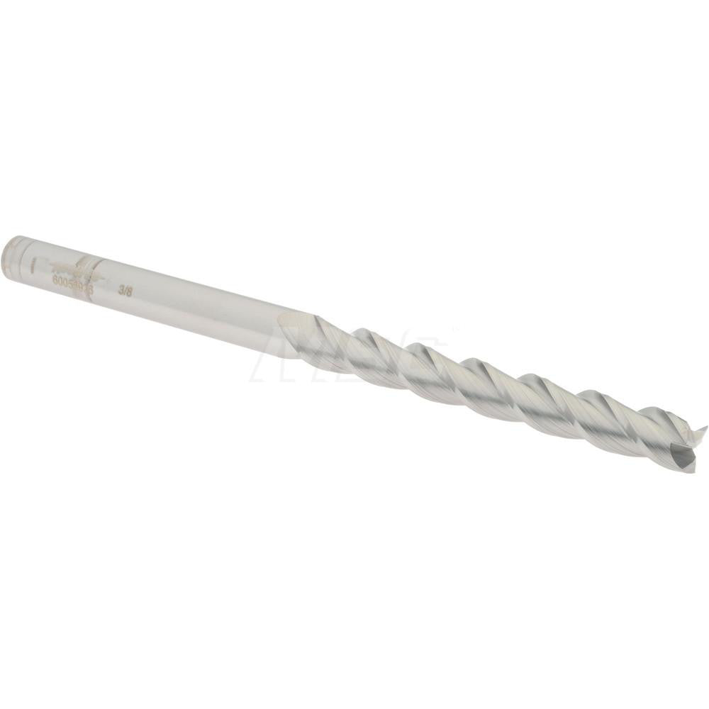 Accupro 60056926 Square End Mill 3/8'' Dia, 3'' LOC, 3/8'' Shank Dia, 6'' OAL, 3 Flutes, Solid Carbide