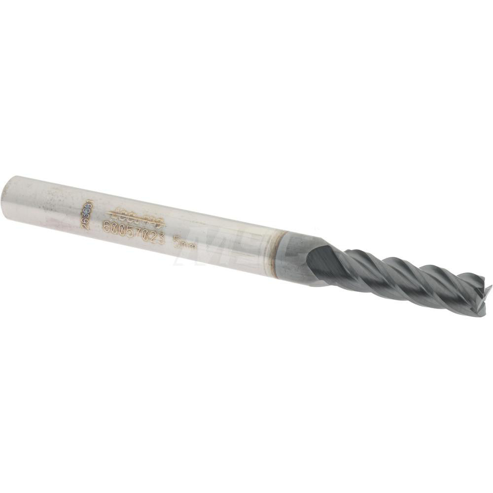 Accupro 60057023 Square End Mill 0.1969'' Dia, 0.6299'' LOC, 4 Flutes, Solid Carbide