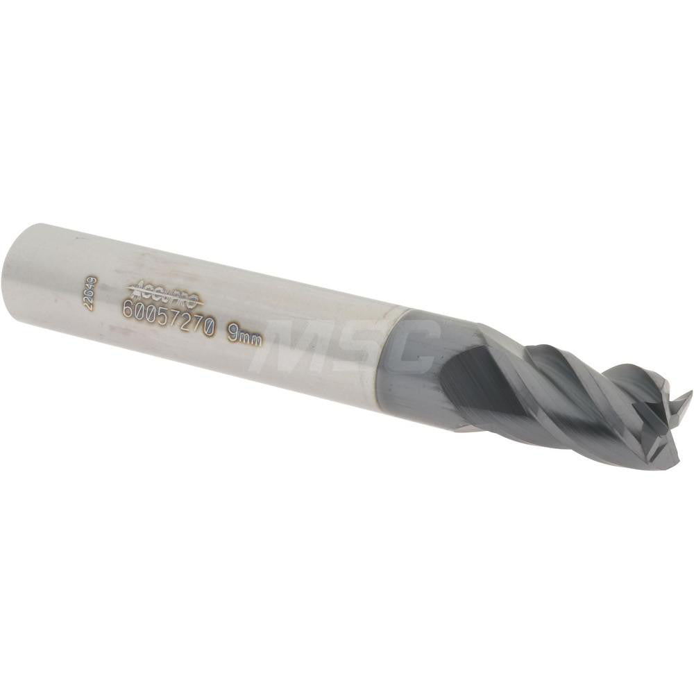 Accupro 60057270 Square End Mill 0.3543'' Dia, 0.5512'' LOC, 2-3/4'' OAL, 4 Flutes, Solid Carbide