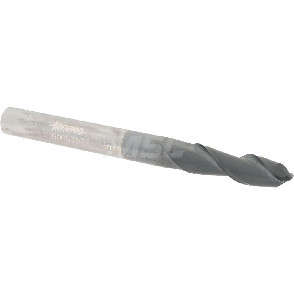 Accupro 60057577 Ball End Mill 0.2362" Dia, 0.748" LOC, 2 Flute, Solid Carbide