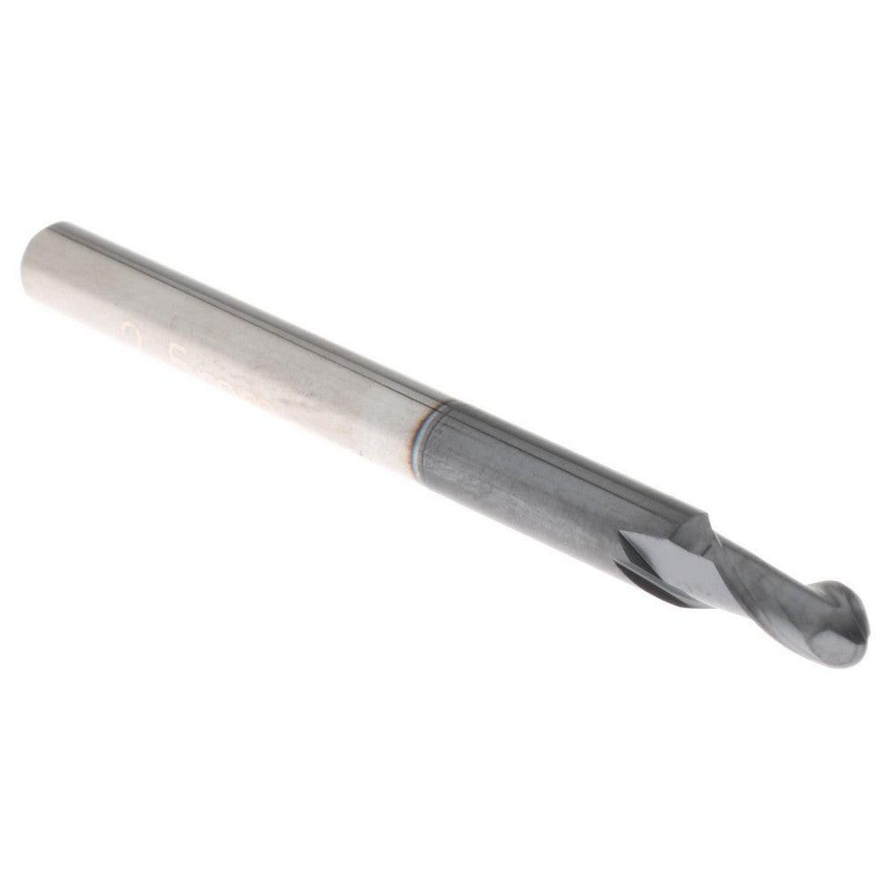 Accupro 60057726 Ball End Mill 0.098" Dia, 0.1969" LOC, 2 Flute, Solid Carbide