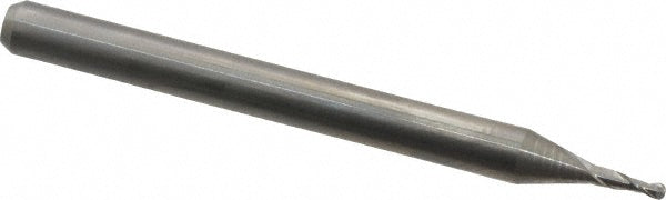 Kyocera SGS Precision Tools 00705 Ball End Mill 0.0400" Dia, 0.0620" LOC, 2 Flute(s), Solid Carbide