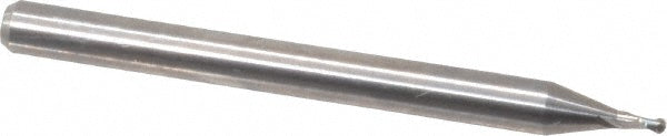 Kyocera SGS Precision Tools 00704 Ball End Mill 0.04" Dia, 0.06" LOC, 2 Flute, Solid Carbide