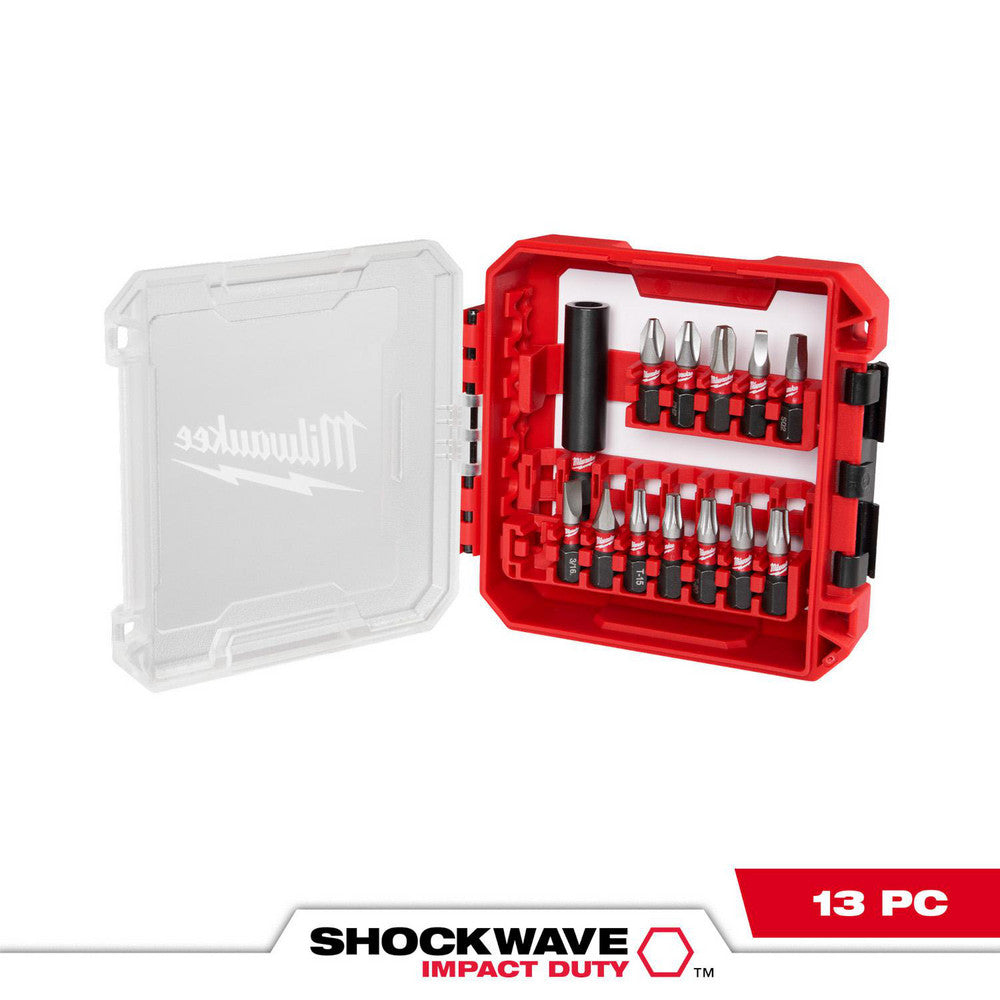 Milwaukee Tool 48-32-4035 Power Screwdriver Bit Set Hex 13 Pc, 1/4" Drive