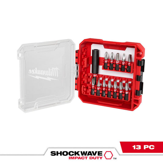 Milwaukee Tool 48-32-4035 Power Screwdriver Bit Set Hex 13 Pc, 1/4" Drive