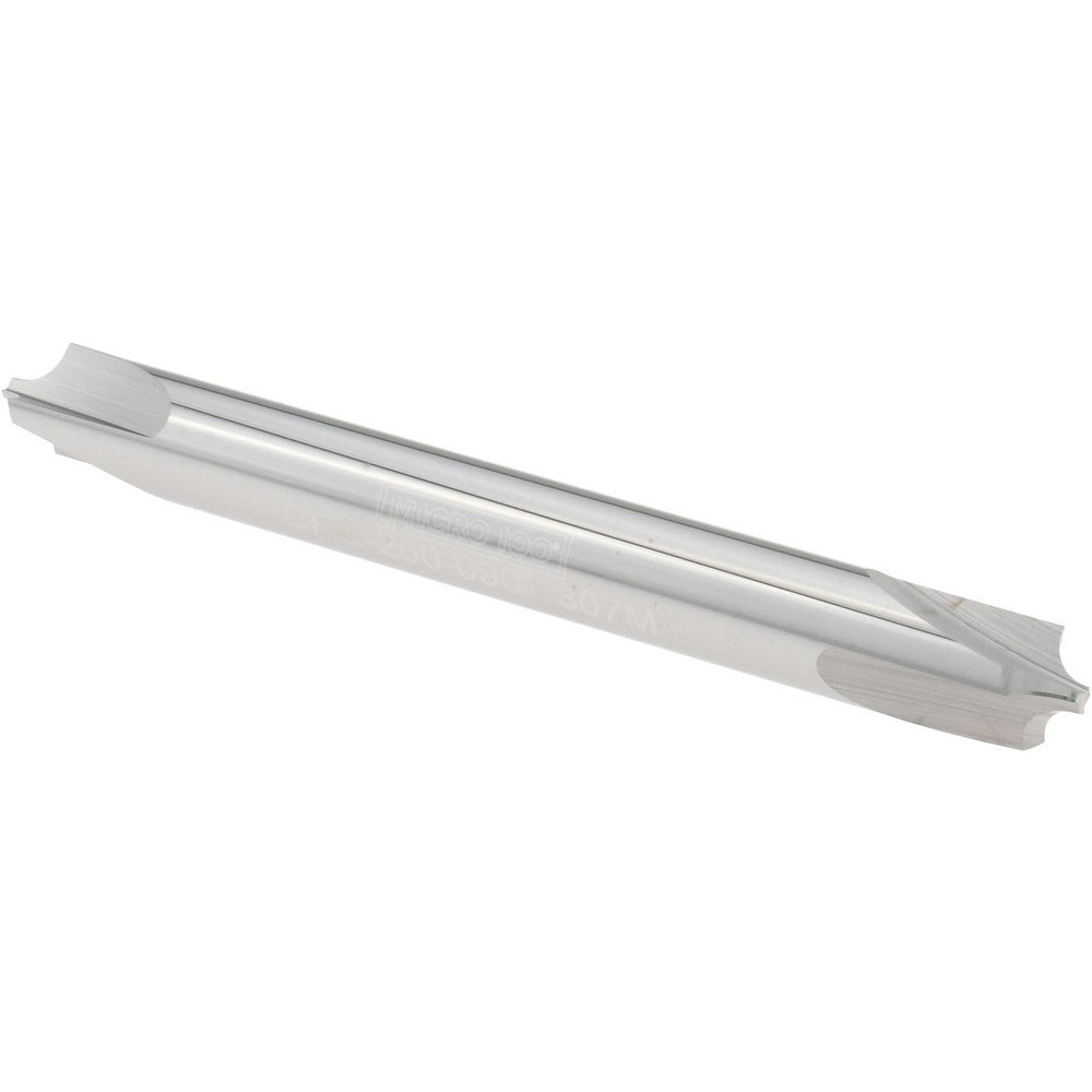 Micro 100 CRE-250-090 Corner Rounding End Mill 0.09 mm Radius, 1/4" Dia, 3 Flutes, Solid Carbide