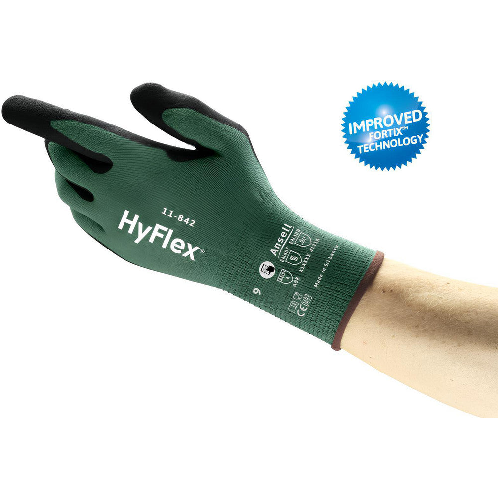 Ansell 11842070 Series 11-842 General Purpose Work Gloves Foam Nitrile-Coated Recycled Nylon & Spandex