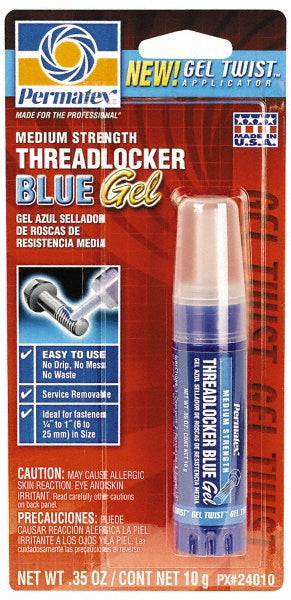 Permatex 24010 Threadlocker Blue, Gel, 10 g, Tube