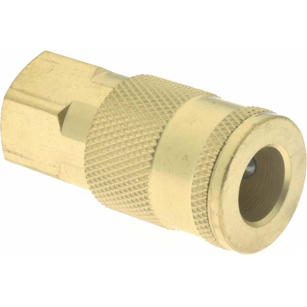 Value Collection 2330972511 5 Piece 1/4" Body 1/4 NPT 145 psi Brass Tru-Flate Automotive Pneumatic Coupling Plug Set