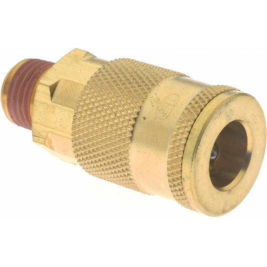 Value Collection 2330982511 5 Piece 1/4" Body 1/4 NPT 145 psi Brass Tru-Flate Automotive Pneumatic Coupling Plug Set