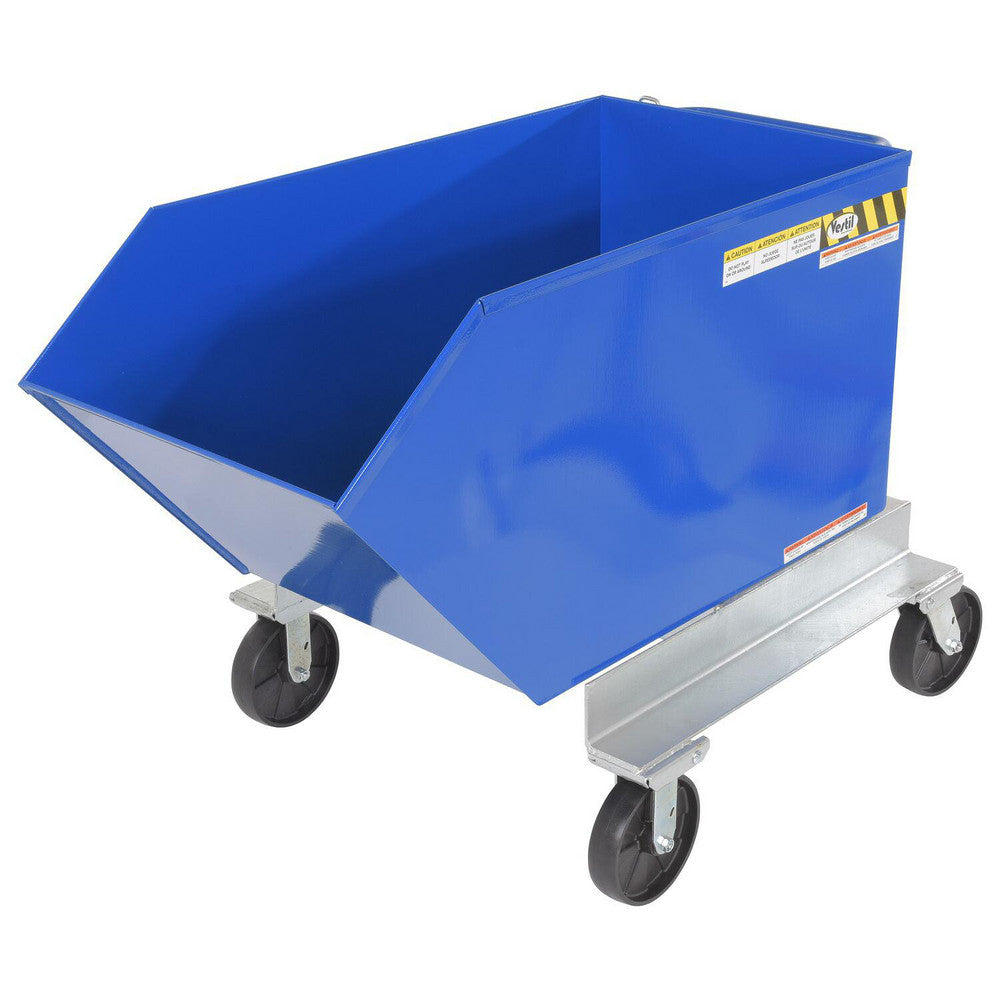 Vestil P-HOP-0.5 Steel Basket Truck 1/2 cu yd, 2,000 lb Capacity, 37-5/8" High, 34-13/16 Wide, 52-1/4" Long
