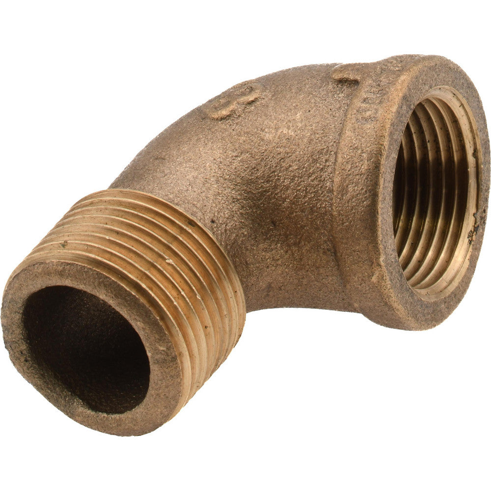Merit Brass XB103-16 Brass Pipe 90 &deg Street Elbow 1" Fitting, FBSPT x MBSPT, Class 125