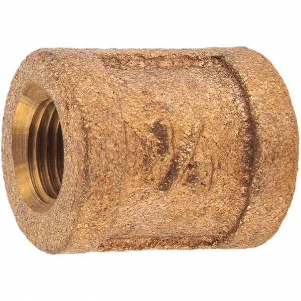 Merit Brass XB111-02 Brass Pipe Coupling 1/8" Fitting, Threaded, FBSPT x FBSPT, Class 125