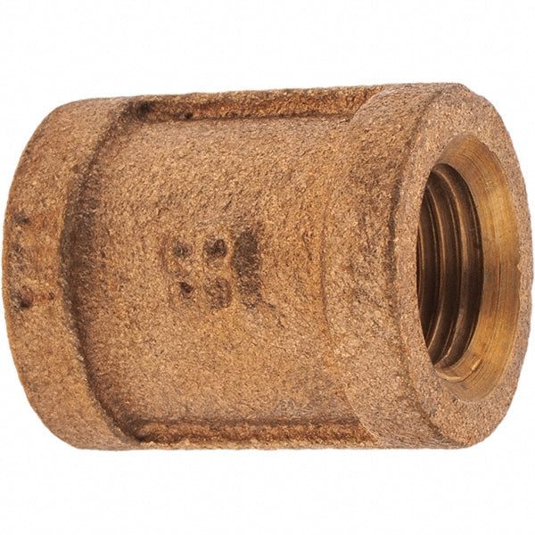 Merit Brass XB111-04 Brass Pipe Coupling 1/4" Fitting, Threaded, FBSPT x FBSPT, Class 125