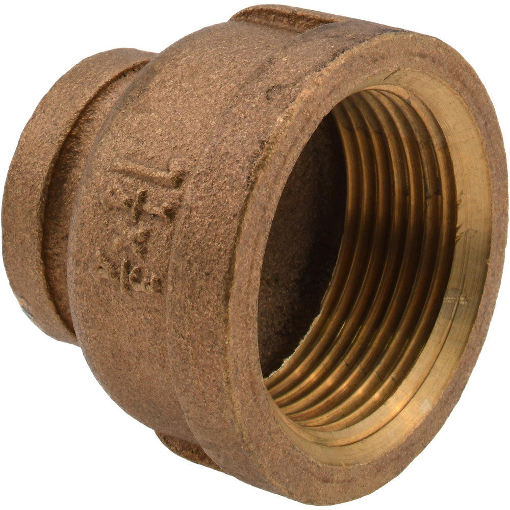 Merit Brass XB112-2012 Brass Pipe Reducing Coupling 1-1/4 x 3/4" Fitting, Threaded, FBSPT x FBSPT, Class 125