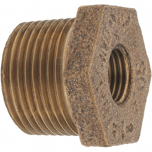 Merit Brass XB114-1204 Brass Pipe Bushing 3/4 x 1/4" Fitting, Threaded, FBSPT x FBSPT, Class 125