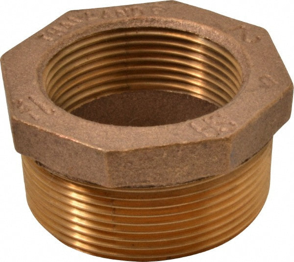 Merit Brass XB114-3224 Brass Pipe Bushing 2 x 1-1/2" Fitting, Threaded, FBSPT x FBSPT, Class 125