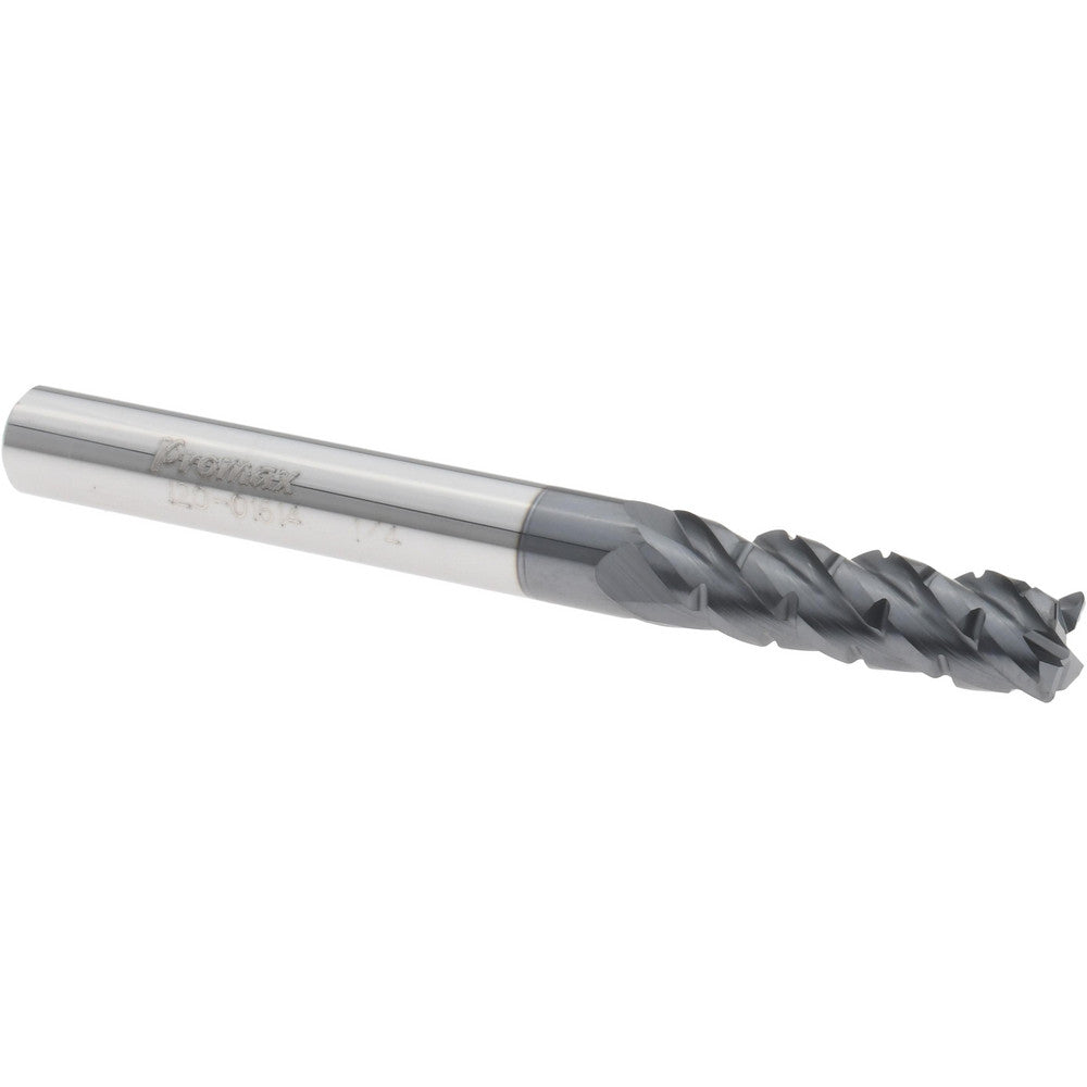 ProMax 120-01614 Roughing & Finishing End Mill 1/4" Dia, 4 Flutes, 0.02" Corner Radius, Corner Radius End, Solid Carbide