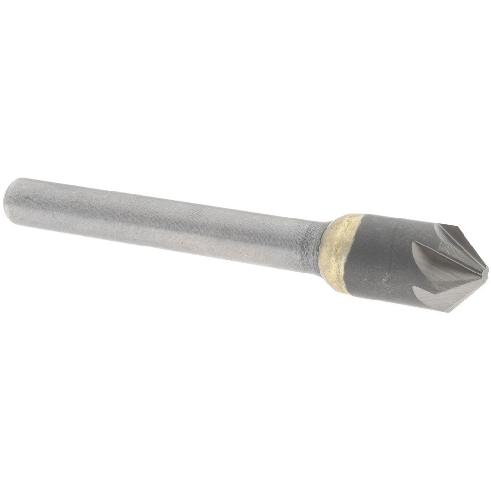 MADE IN USA-COUNTERSINKS C6NC-3/8-90 Countersink 3/8" Head Dia, 90.00 deg Included Angle, 6 Flute, Solid Carbide, Right Hand Cut
