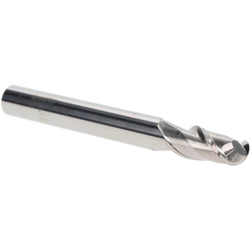 Accupro 60338118 Ball End Mill 0.4375" Dia, 1" LOC, 2 Flute, Solid Carbide