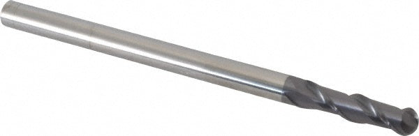 Accupro 60338548 Ball End Mill 0.375" Dia, 1.5" LOC, 2 Flute, Solid Carbide
