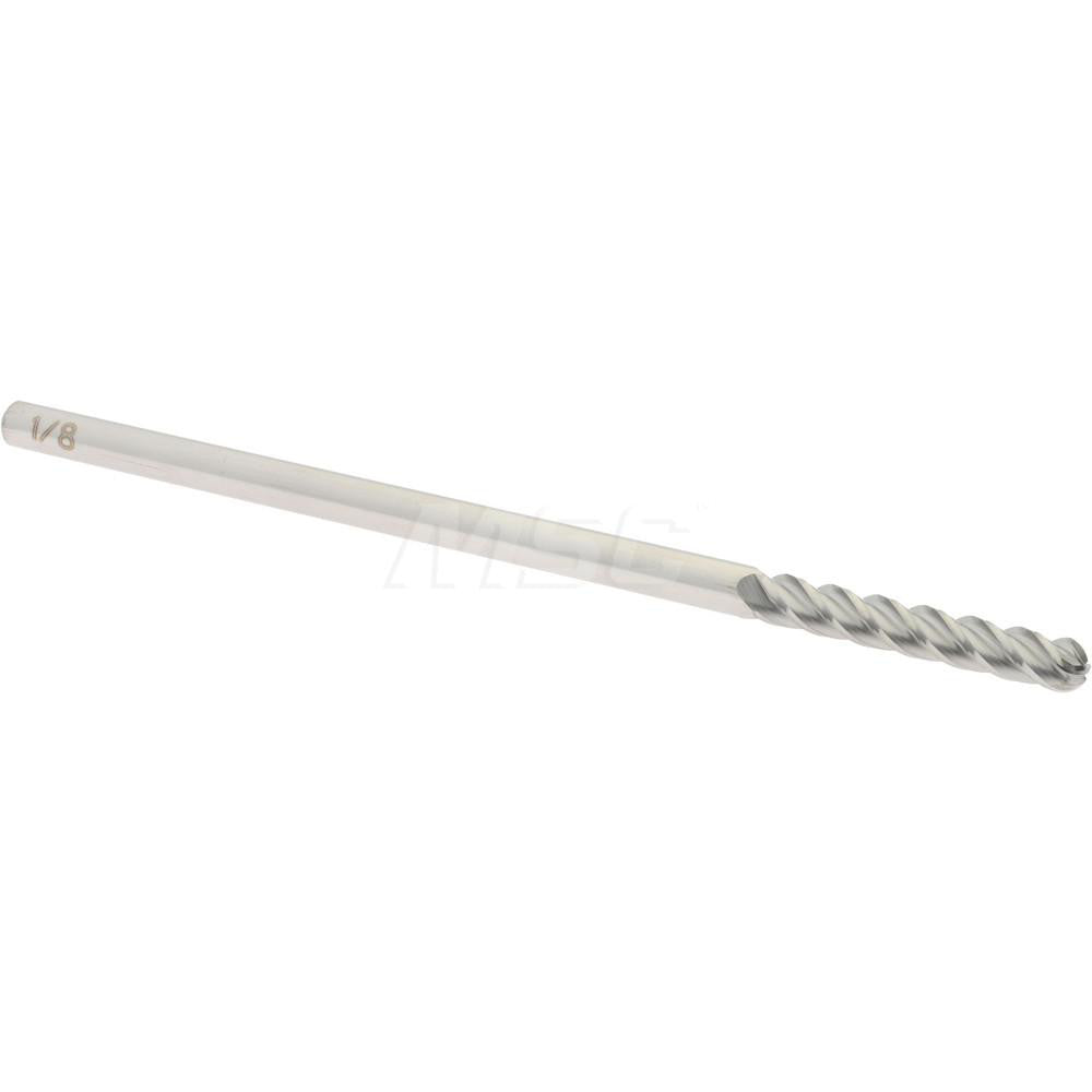 Accupro 60338852 Ball End Mill 0.125" Dia, 0.75" LOC, 4 Flute, Solid Carbide