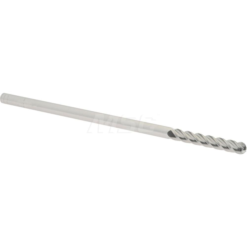 Accupro 60338951 Ball End Mill 0.25" Dia, 1.5" LOC, 4 Flute, Solid Carbide