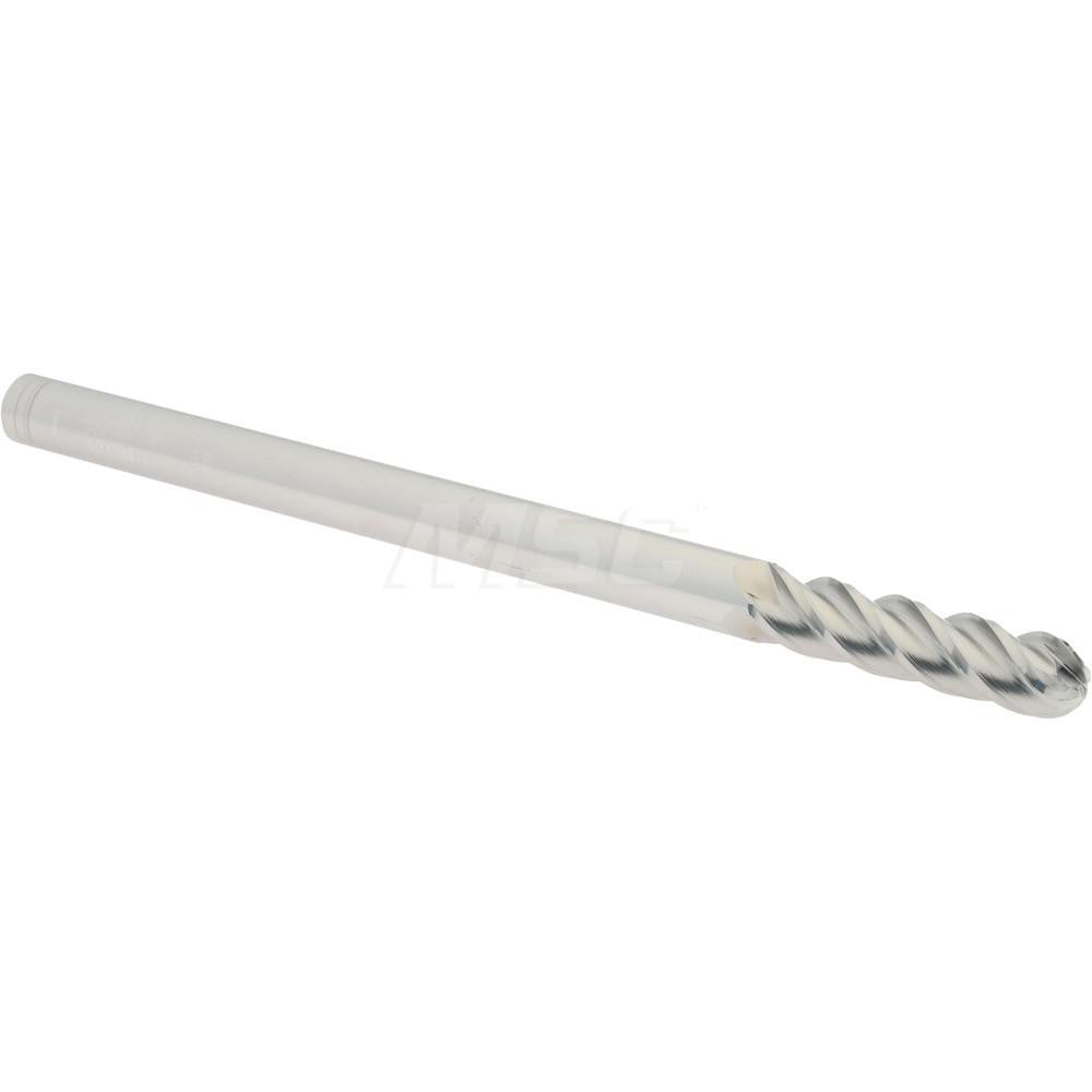 Accupro 60338977 Ball End Mill 0.375" Dia, 1.5" LOC, 4 Flute, Solid Carbide