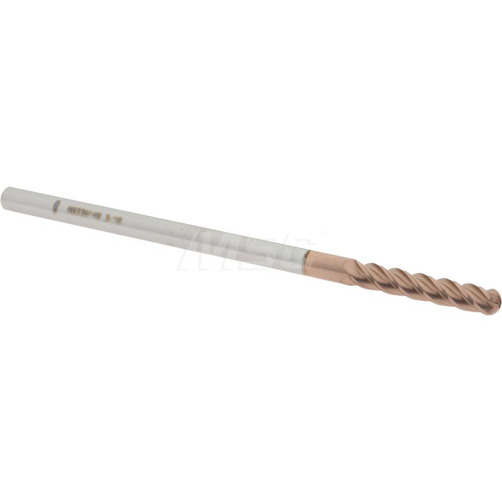Accupro 60339140 Ball End Mill 0.1875" Dia, 1" LOC, 4 Flute, Solid Carbide