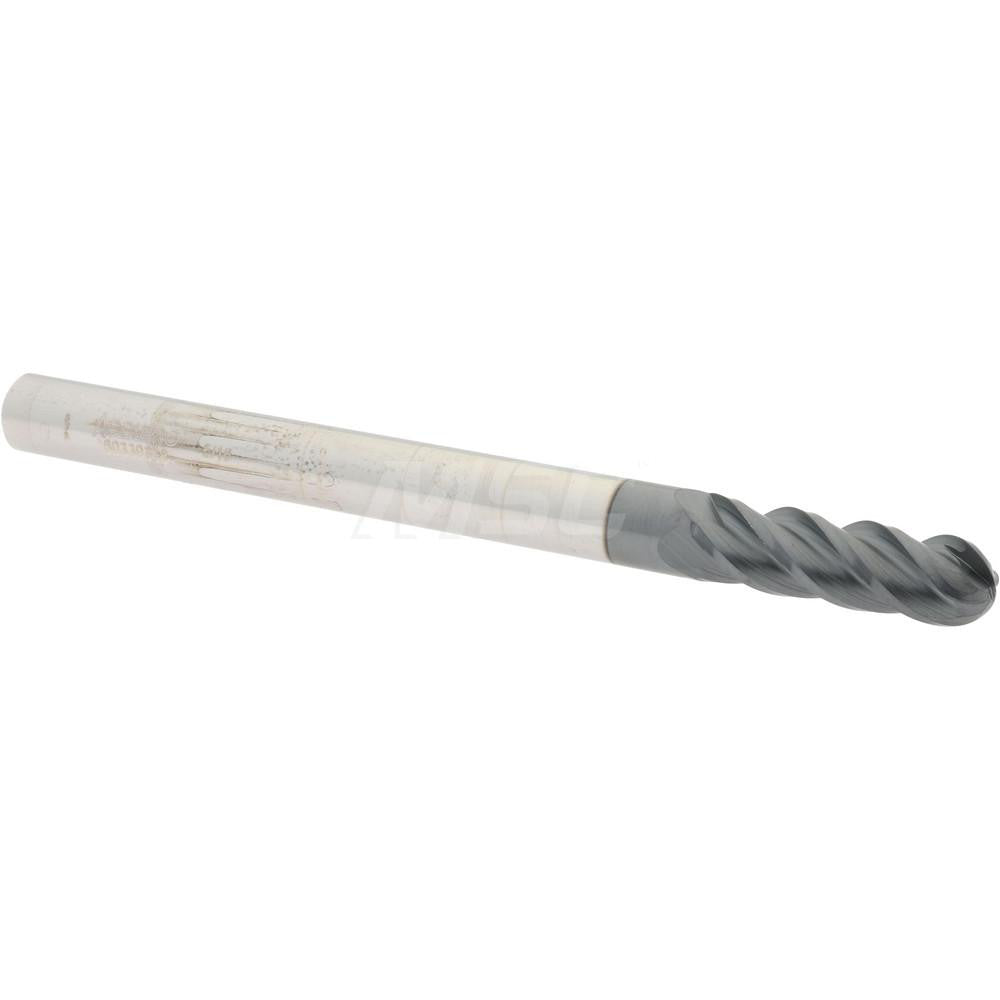 Accupro 60339348 Ball End Mill 0.3125" Dia, 1" LOC, 4 Flute, Solid Carbide