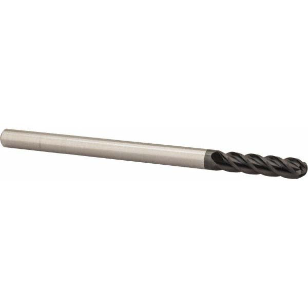Accupro 60339439 Ball End Mill 0.375" Dia, 1.5" LOC, 4 Flute, Solid Carbide