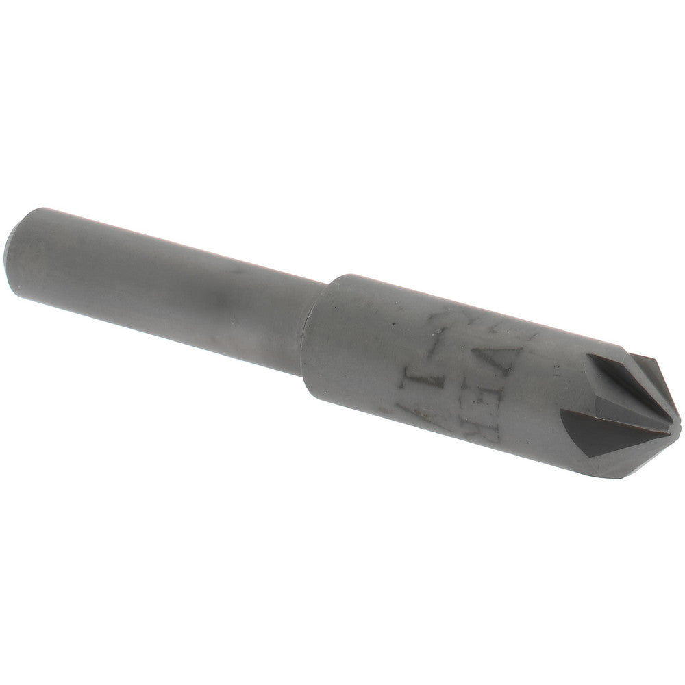 Severance Tool Ind. 02412 Countersink 1/4" Head Dia, 90.00 deg Included Angle, 6 Flute, High-Speed Steel, Right Hand Cut