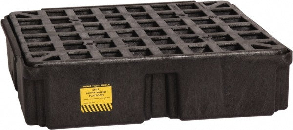 Eagle 1633B Spill PalletSpill Platform 1 Drum, 12 gal, 2,000 lb, Polyethylene