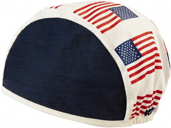 Steiner KK911 Skull Cap Cotton, Elastic Closure, Blue, Red & White, Size Universal, Flag