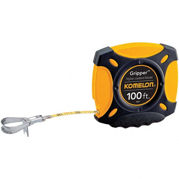 Komelon 9901 Tape Measure 100' Long, 3/8" Width, Yellow Blade
