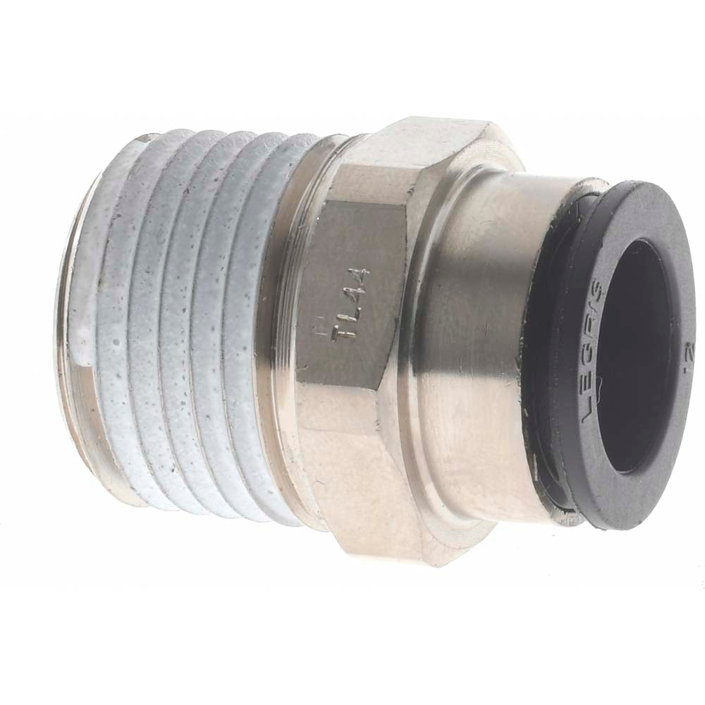 Legris 3175 12 22 Push-To-Connect Tube to Male & Tube to Male NPT Tube Fitting Male Connector, 1/2" Thread