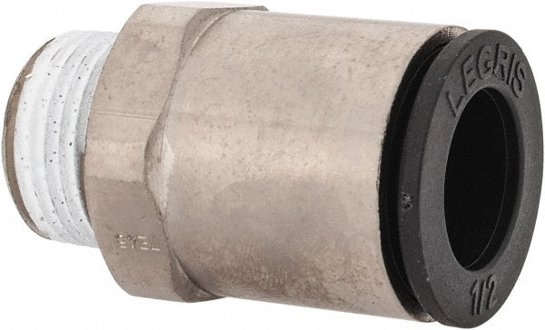Legris 3175 62 17 Push-To-Connect Tube to Male & Tube to Male BSPT Tube Fitting Male Connector, 3/8" Thread, 1/2" OD