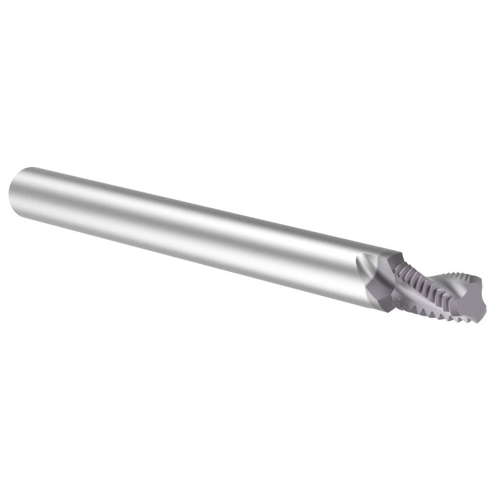 Allied Machine and Engineering HDTM19032 Helical Flute Thread Mill #10, Internal & External, 3 Flute, 0.187" Shank Dia