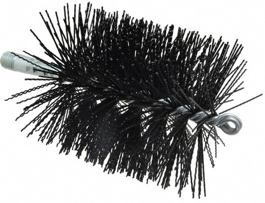 Schaefer Brush 43764 Single Stem/Spiral Tube Brush 4" Dia, 7-1/4" OAL, Nylon Bristles