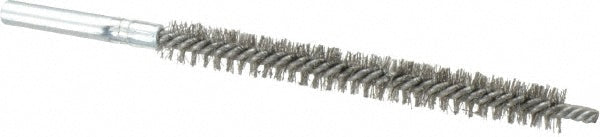 Schaefer Brush 43803 Double Stem/Spiral Tube Brush 5/16" Dia, 4-3/4" OAL, Stainless Steel Bristles