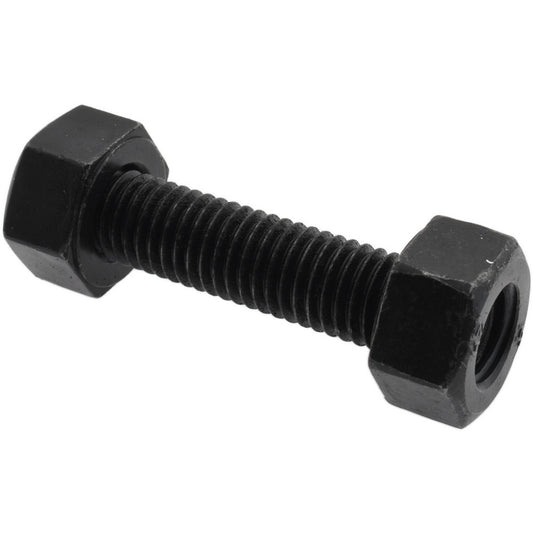 Value Collection K74000053 1/2-13, 2-1/2" Long, Uncoated, Steel, Fully Threaded Stud with Nut