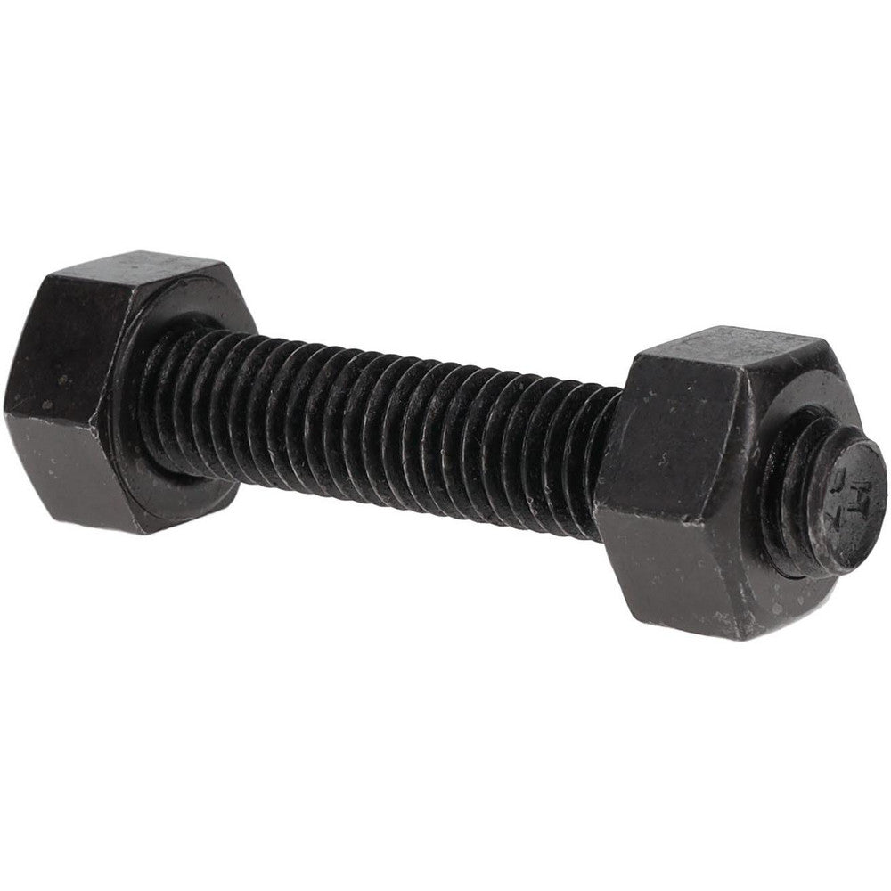 Value Collection K74000056 1/2-13, 3" Long, Uncoated, Steel, Fully Threaded Stud with Nut